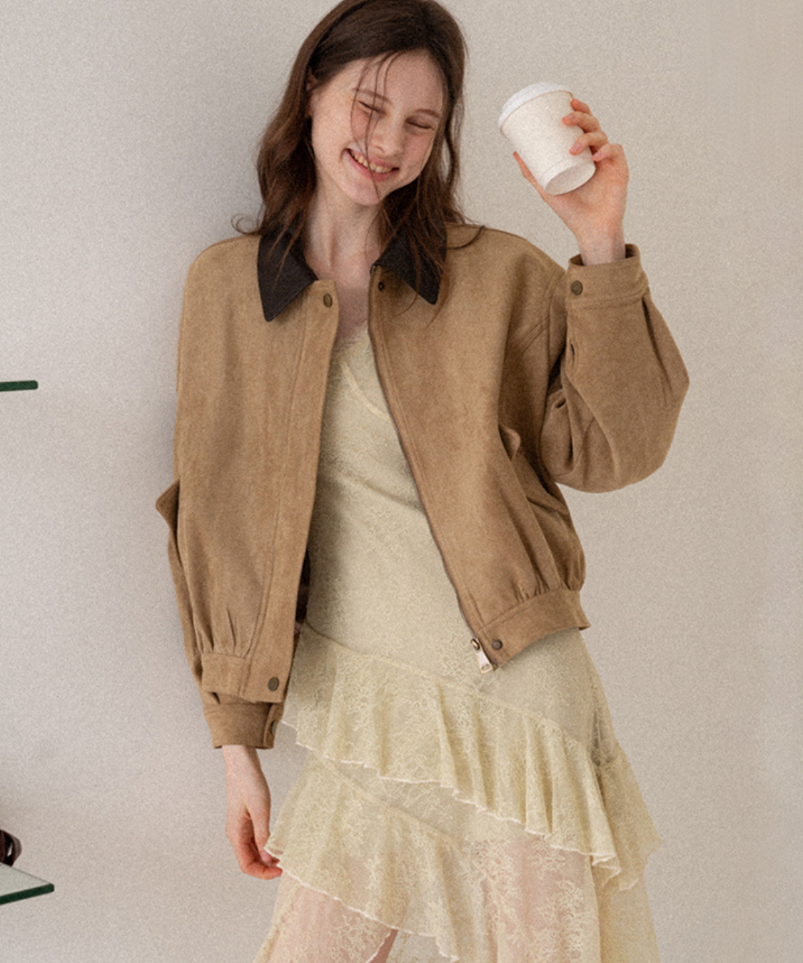 のりぴー♡ 様。 フェイクレザーシャツブルゾン 2025新作】フェイクレザー襟付きブルゾンの商品ページ｜卸