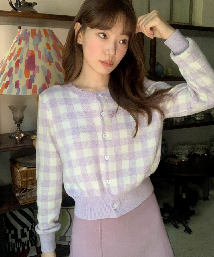 ギンガムチェックニットカーディガン – jemiremi(ジェミレミ) ギンガムチェックニットカーディガン – jemiremi(ジェミレミ)