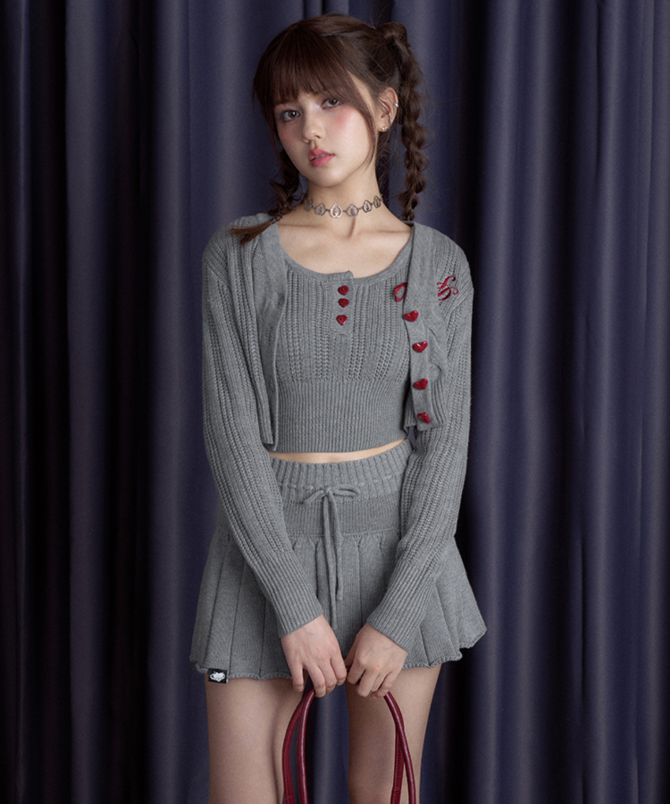 プリーツニットミニスカート(セットアップ可能) – jemiremi プリーツニットミニスカート(セットアップ可能) – jemiremi