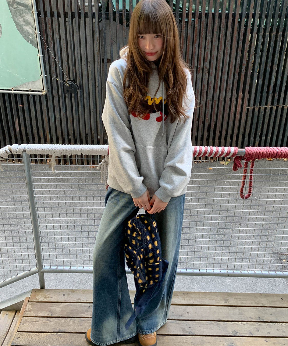 ホットドッグ風ダックスフンド裏起毛パーカー