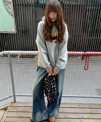 ホットドッグ風ダックスフンド裏起毛パーカー