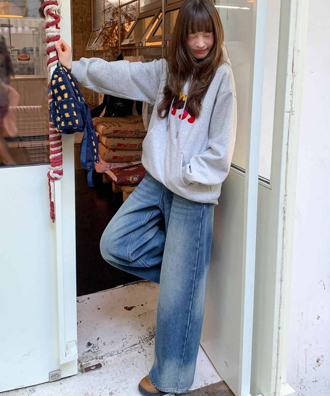 ホットドッグ風ダックスフンド裏起毛パーカー