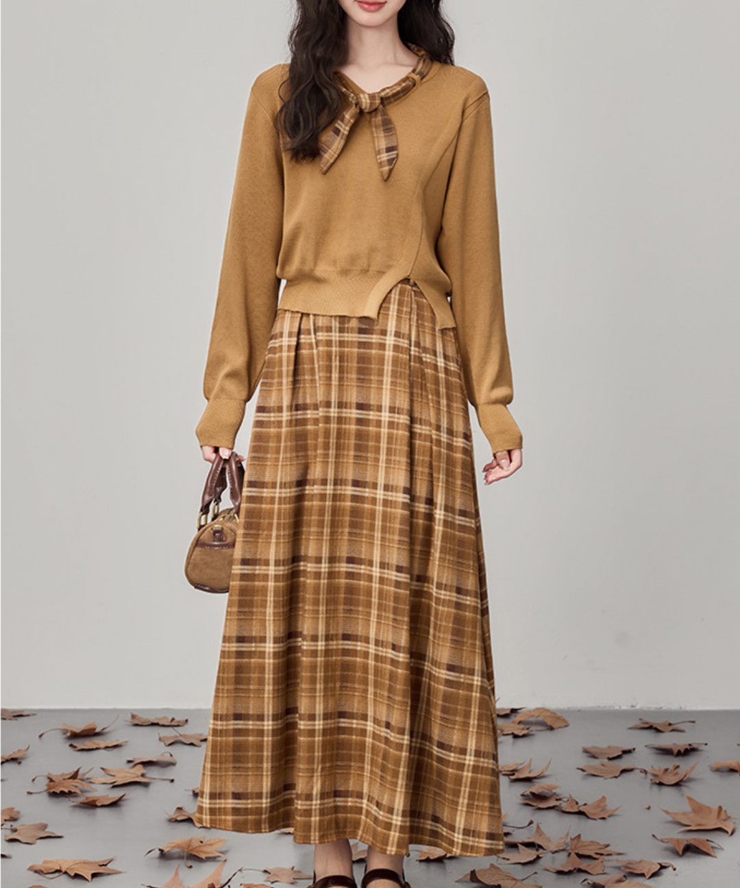 チェックフレアロングスカート（セットアップ可） – jemiremi