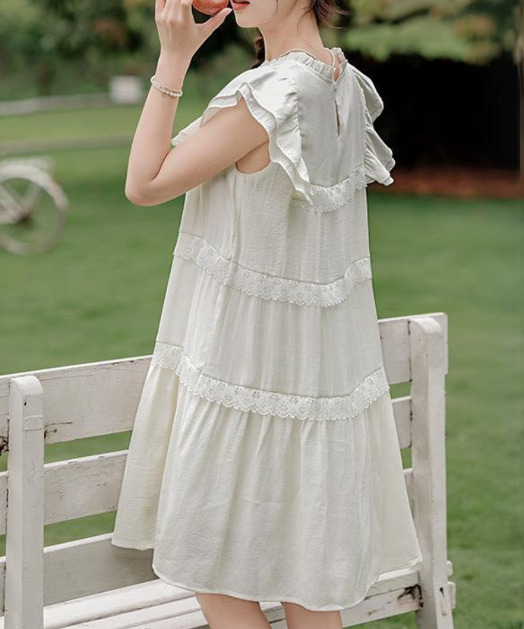 フレアスリーブ3段フリルワンピース – jemiremi（ジェミレミ）