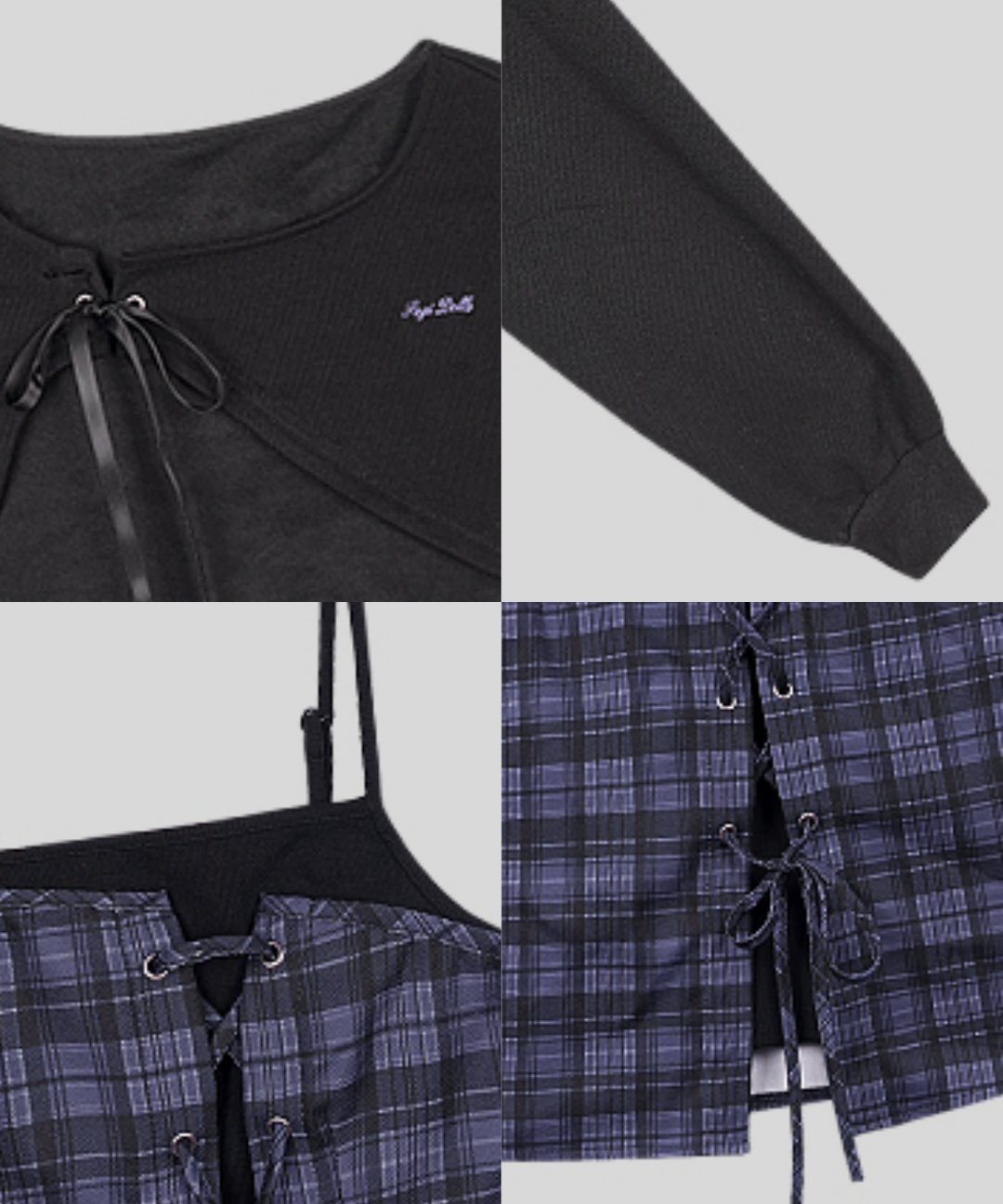 pium レースケープベルトミニワンピース ブラックチェック pium レース pium レースケープベルトミニワンピース ブラックチェック pium レース