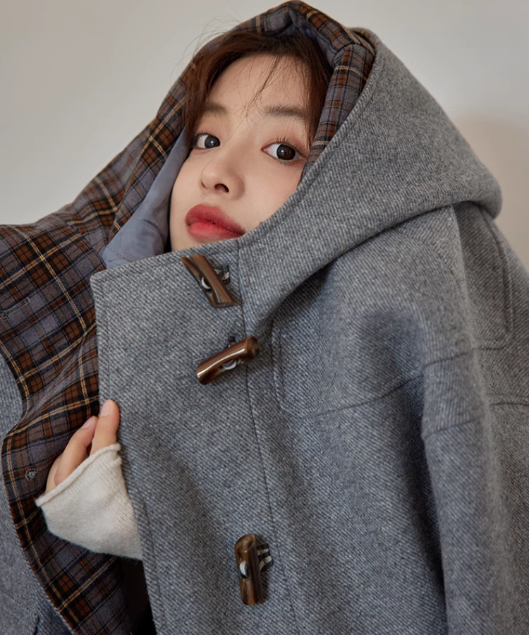 フード付き中綿ミドルダッフルコート – jemiremi（ジェミレミ） 