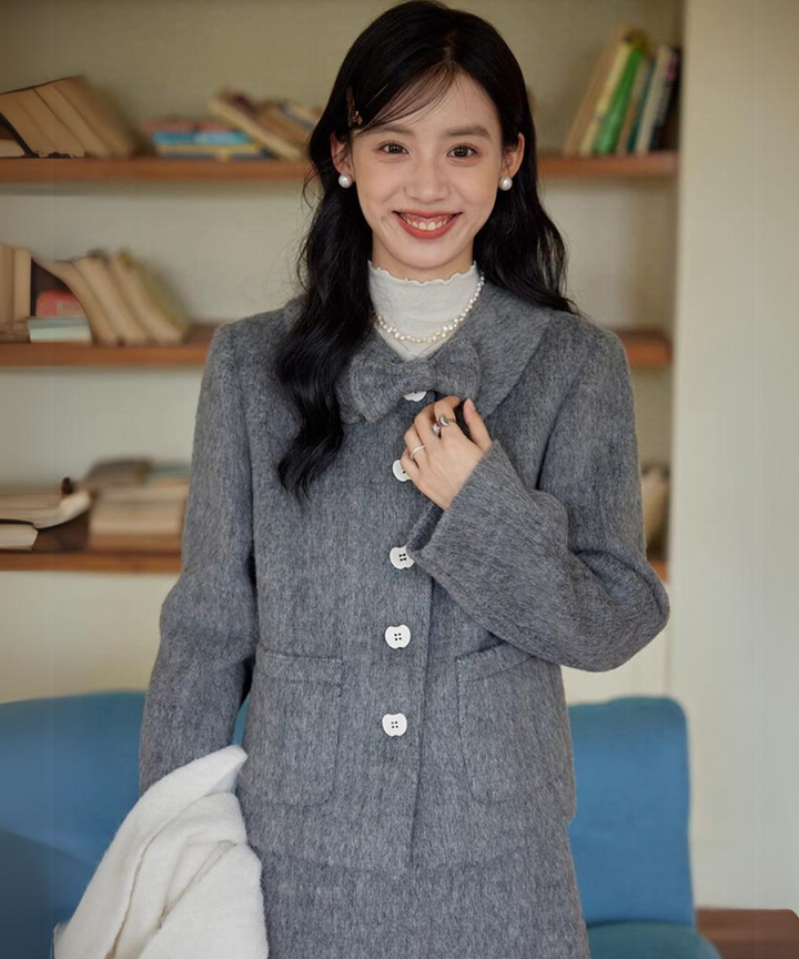 ドールカラーリボンウールジャケット（セットアップ可能） – jemiremi