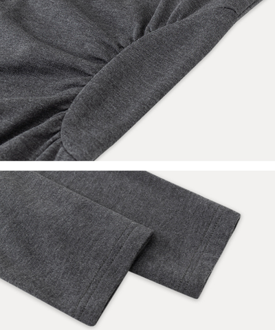 モックネックウエストドレープマーメイドワンピース