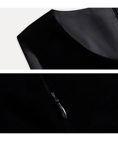 ノースリーブジャンスカ風ベルベットワンピース