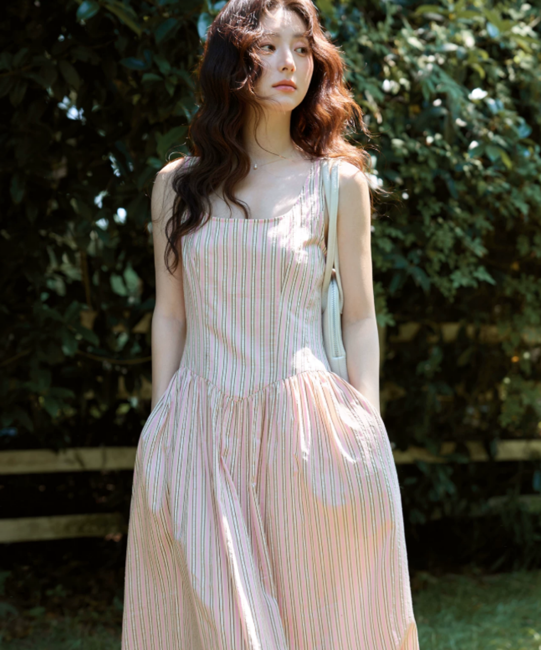 ✨新品✨23区 23ss ライトスムース ロング ワンピース ノースリーブ 38 ストライプ柄ノースリーブロングワンピース – jemiremi（ジェミレミ）