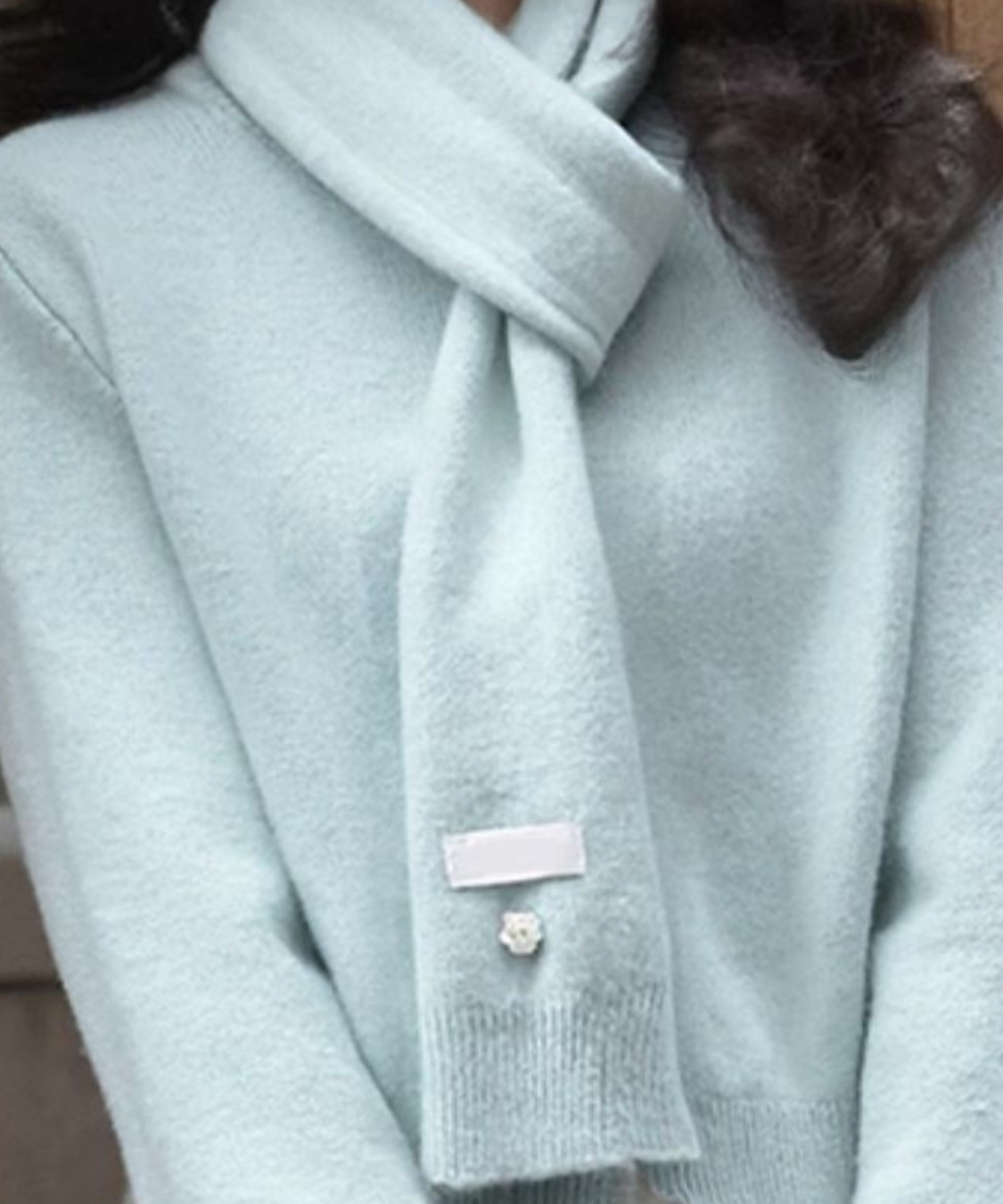 取り外しマフラー付きニットカーディガン