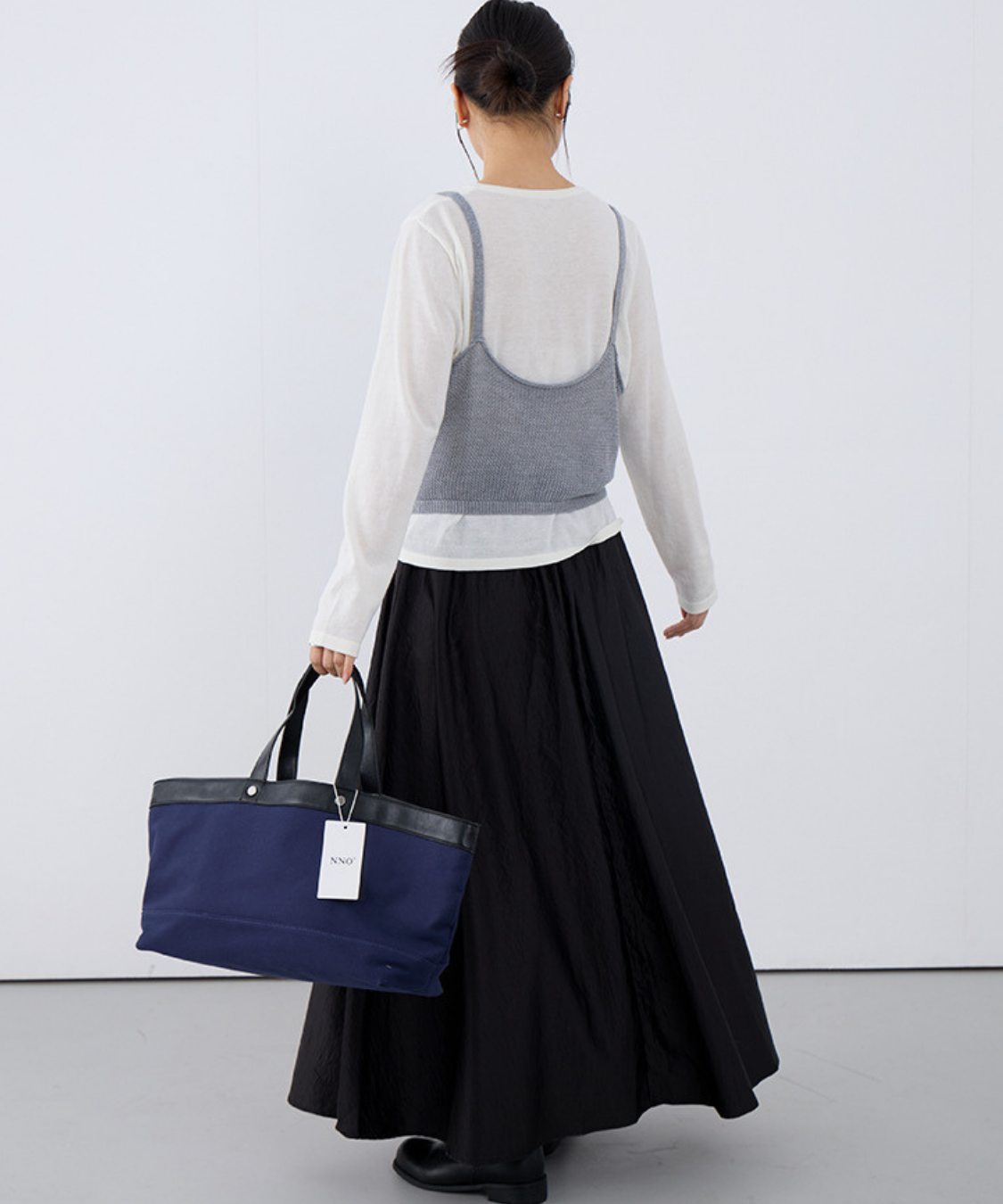 キャミソールベスト＋クルーネックカットソー 2点セット