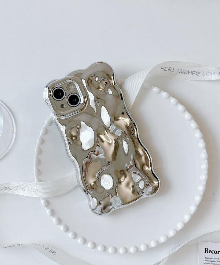 ウェーブバブルシルバースマホケース – jemiremi（ジェミレミ）