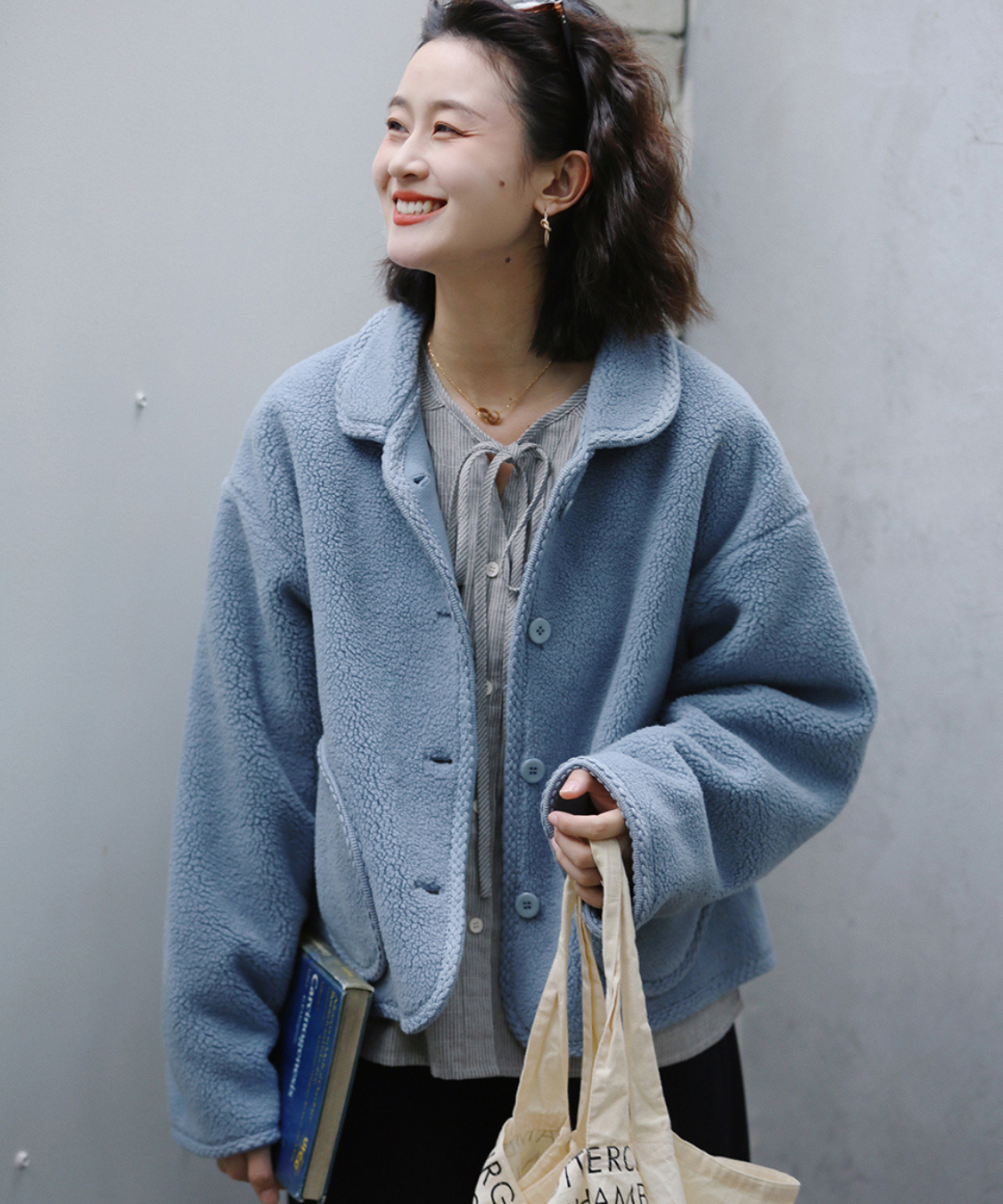 ビッグポケットボアショートジャケット