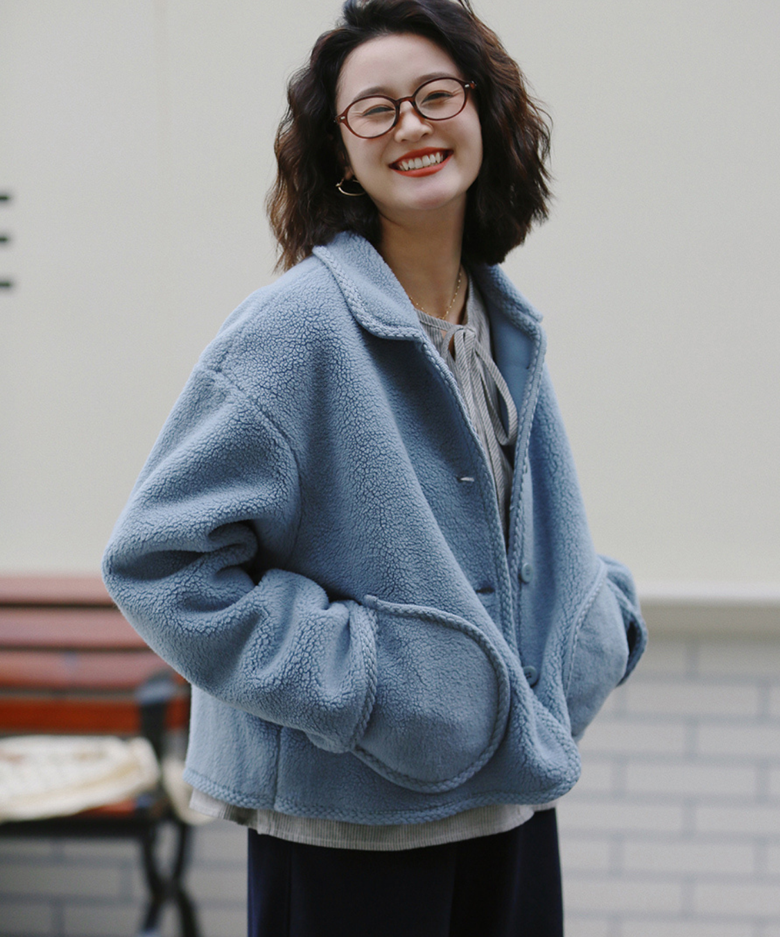 ビッグポケットボアショートジャケット