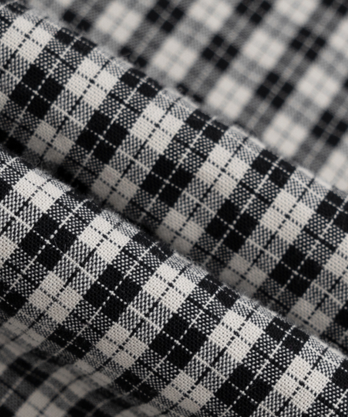 スタンドフリルカラーレーストリムチェックワンピース