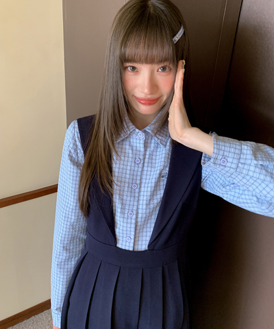 セーラーカラーボックスプリーツロングワンピース