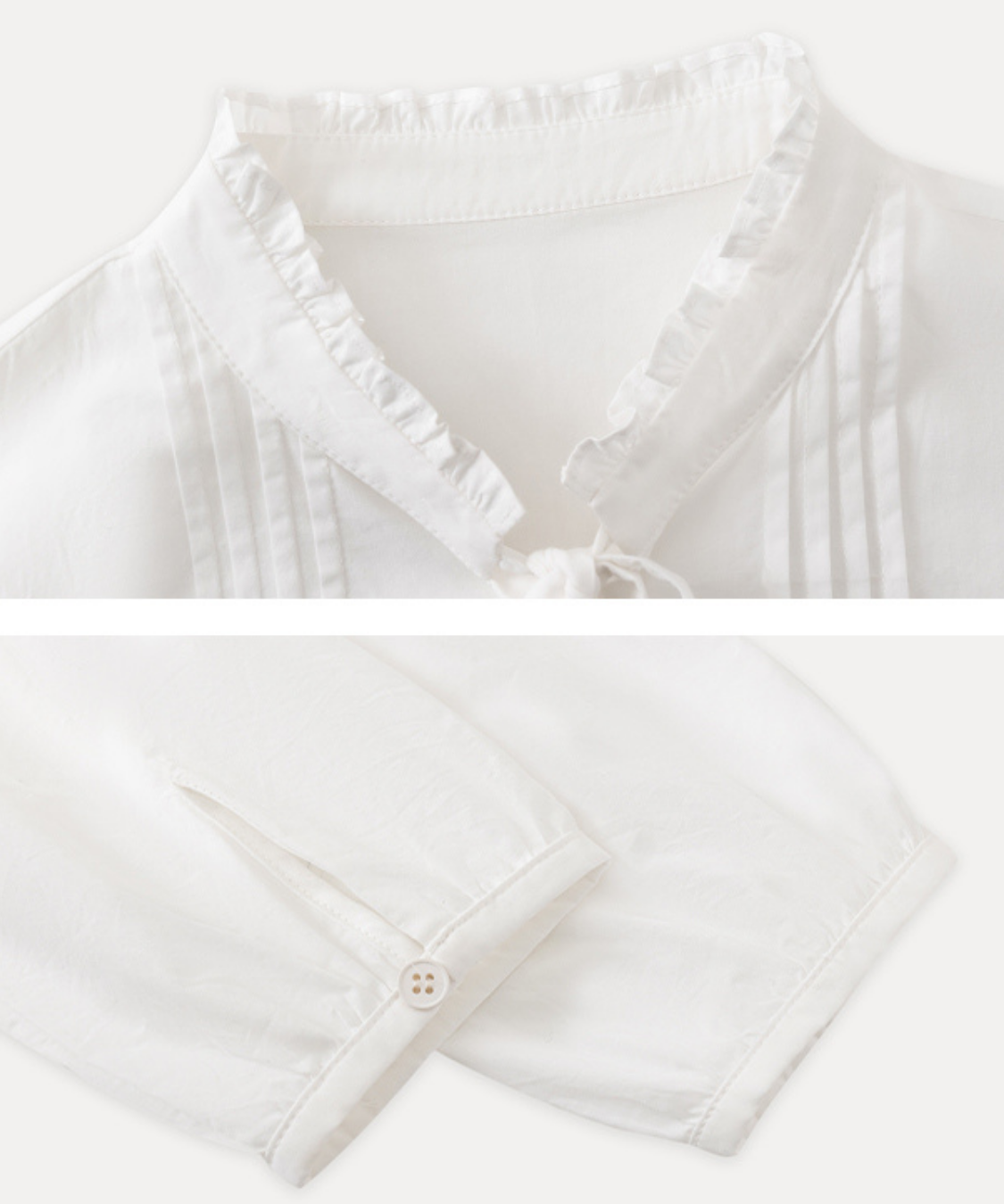 フリルスタンドカラーペプラムブラウス