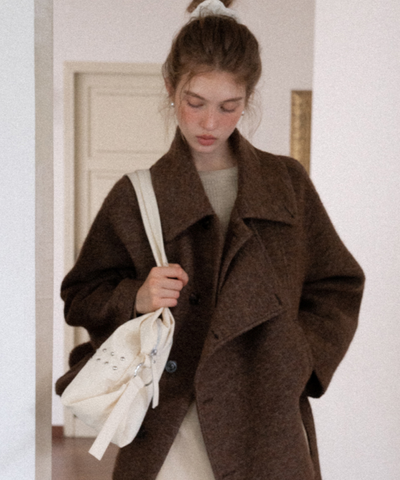 ダブルボタンベルテッドショートジャケット