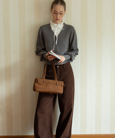 リボンフリル付け襟ブラウス