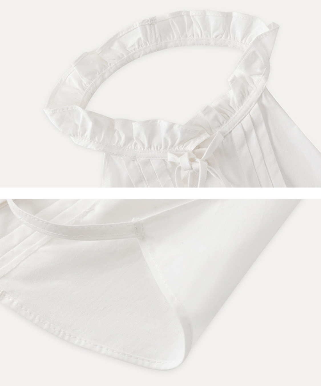 リボンフリル付け襟ブラウス