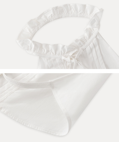 リボンフリル付け襟ブラウス