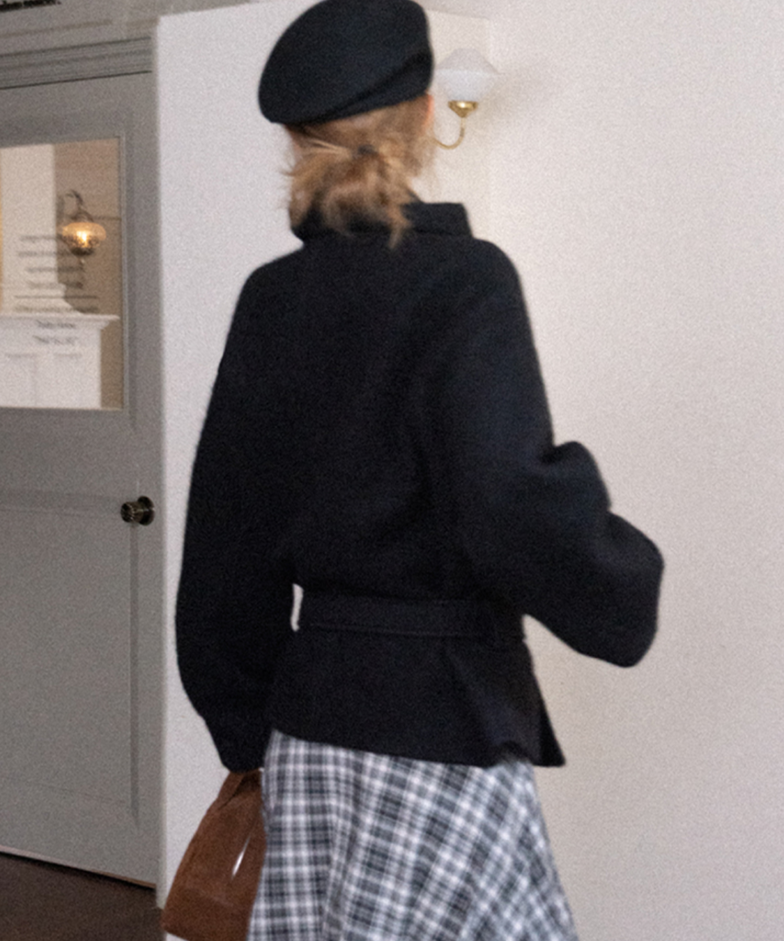 ダブルボタンベルテッドショートジャケット