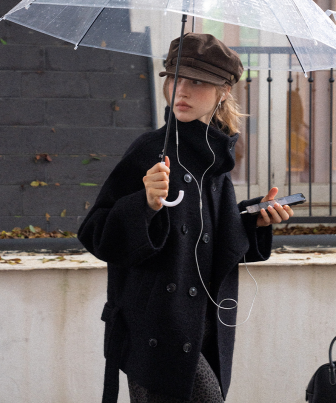 ダブルボタンベルテッドショートジャケット