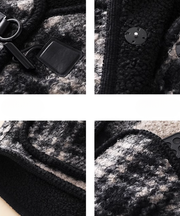 ノーカラーパイピングデザインチェックジャケット – jemiremi