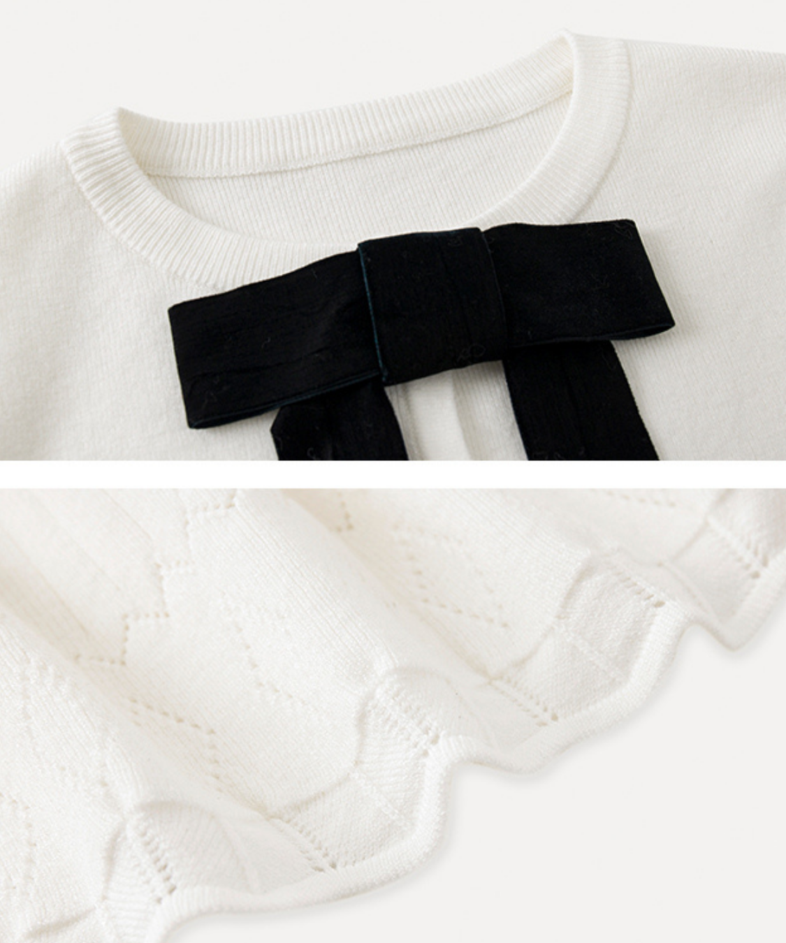 ベロアリボンカーデ＋ペプラムキャミ 2点セット