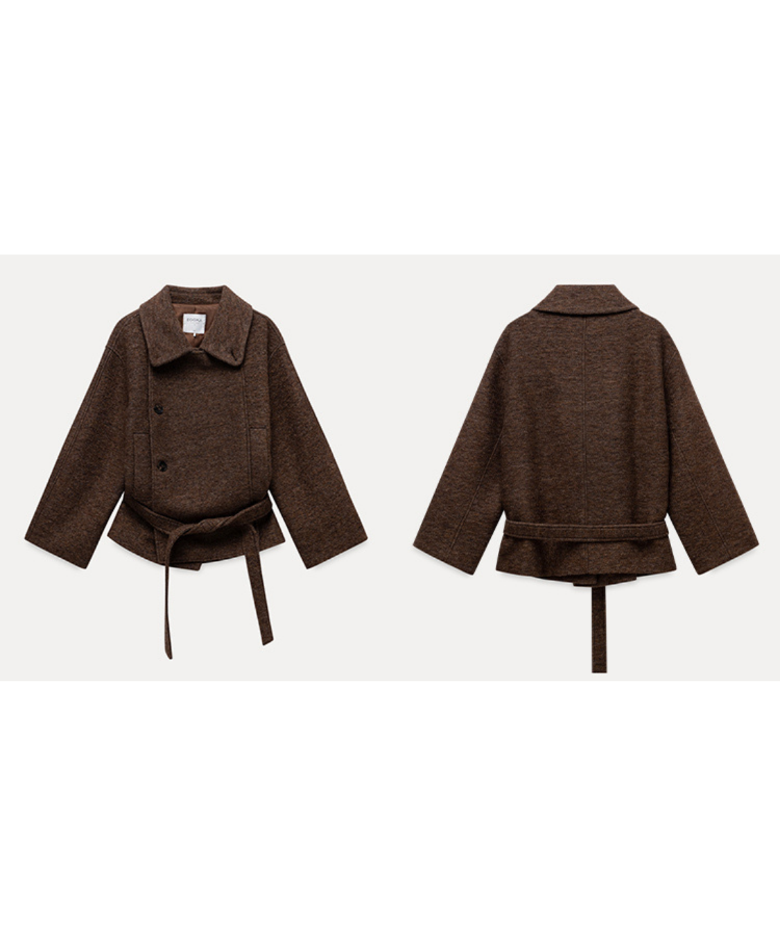 ダブルボタンベルテッドショートジャケット