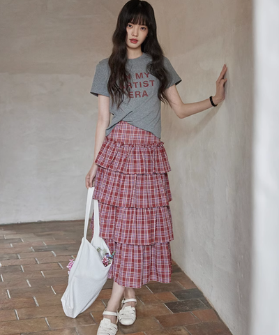 クルーネックバックドロストロゴTシャツ