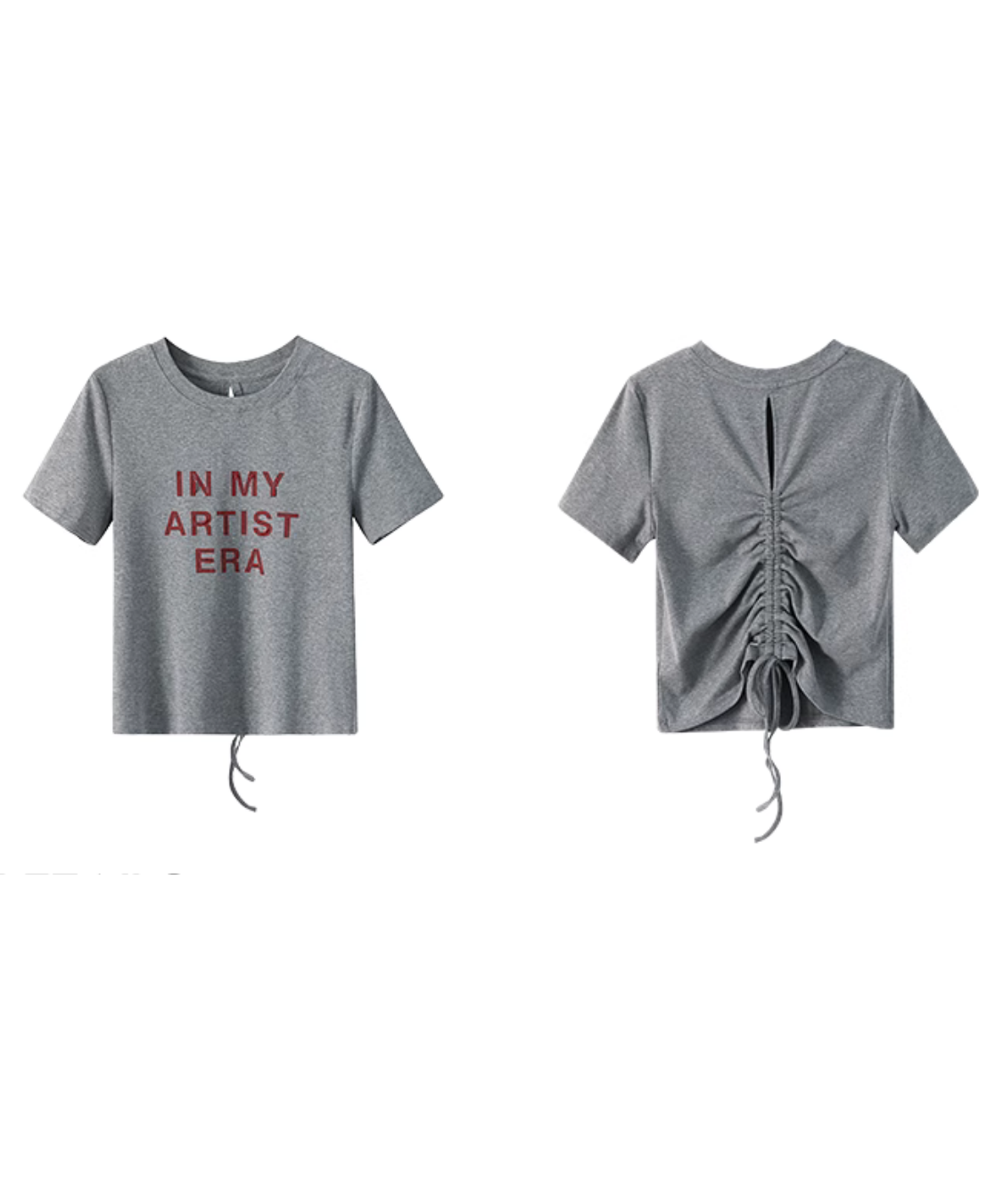 クルーネックバックドロストロゴTシャツ