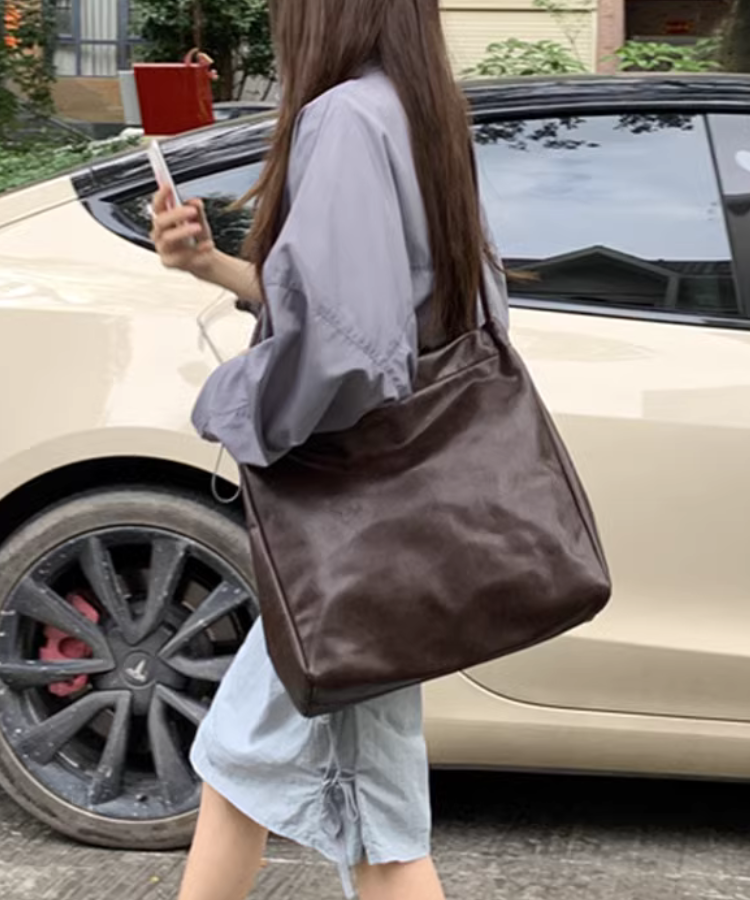 ロングショルダースクエアビッグトートバッグ – jemiremi