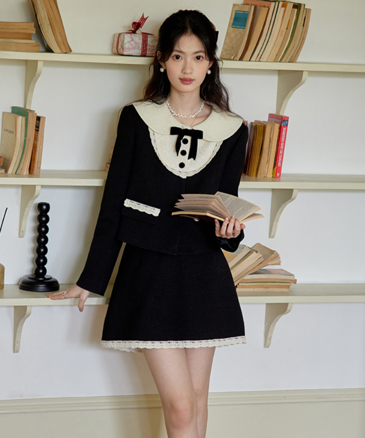 ドールカラーガーリーレースリボンジャケット – jemiremi（ジェミレミ）