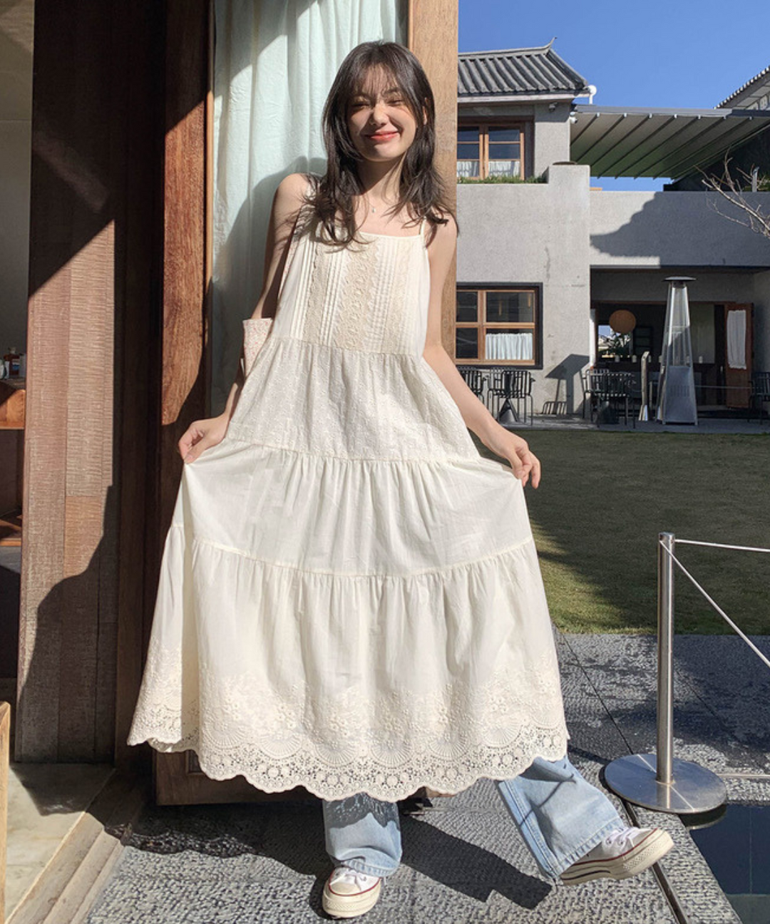 エレガントレースキャミソールワンピース – jemiremi（ジェミレミ）