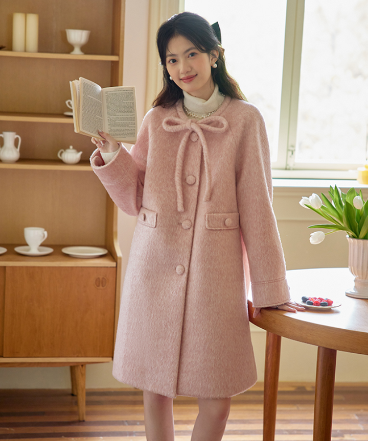 パステルカラーボウタイロングコート – jemiremi（ジェミレミ）