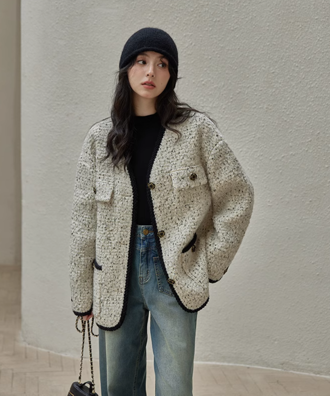 【秋編】「ノーカラージャケット×ストレートパンツ」でスタイリッシュに魅せる【40代~】