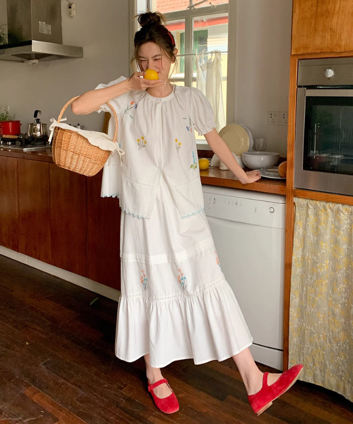 ガーデンフラワー刺繍セットアップ – jemiremi（ジェミレミ）