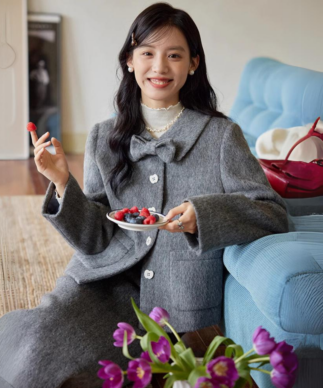 ドールカラーリボンウールジャケット（セットアップ可能） – jemiremi