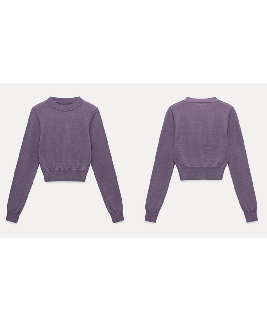 スリムフィットリブニットショートトップス