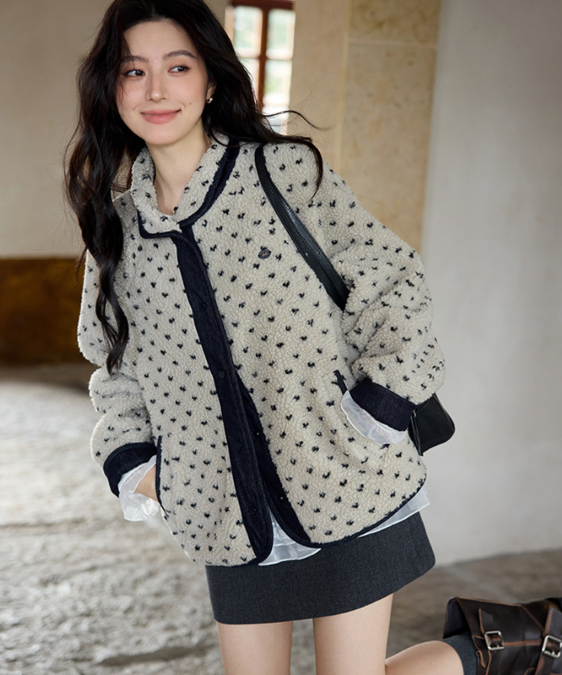 ボア×デニムリバーシブルジャケット