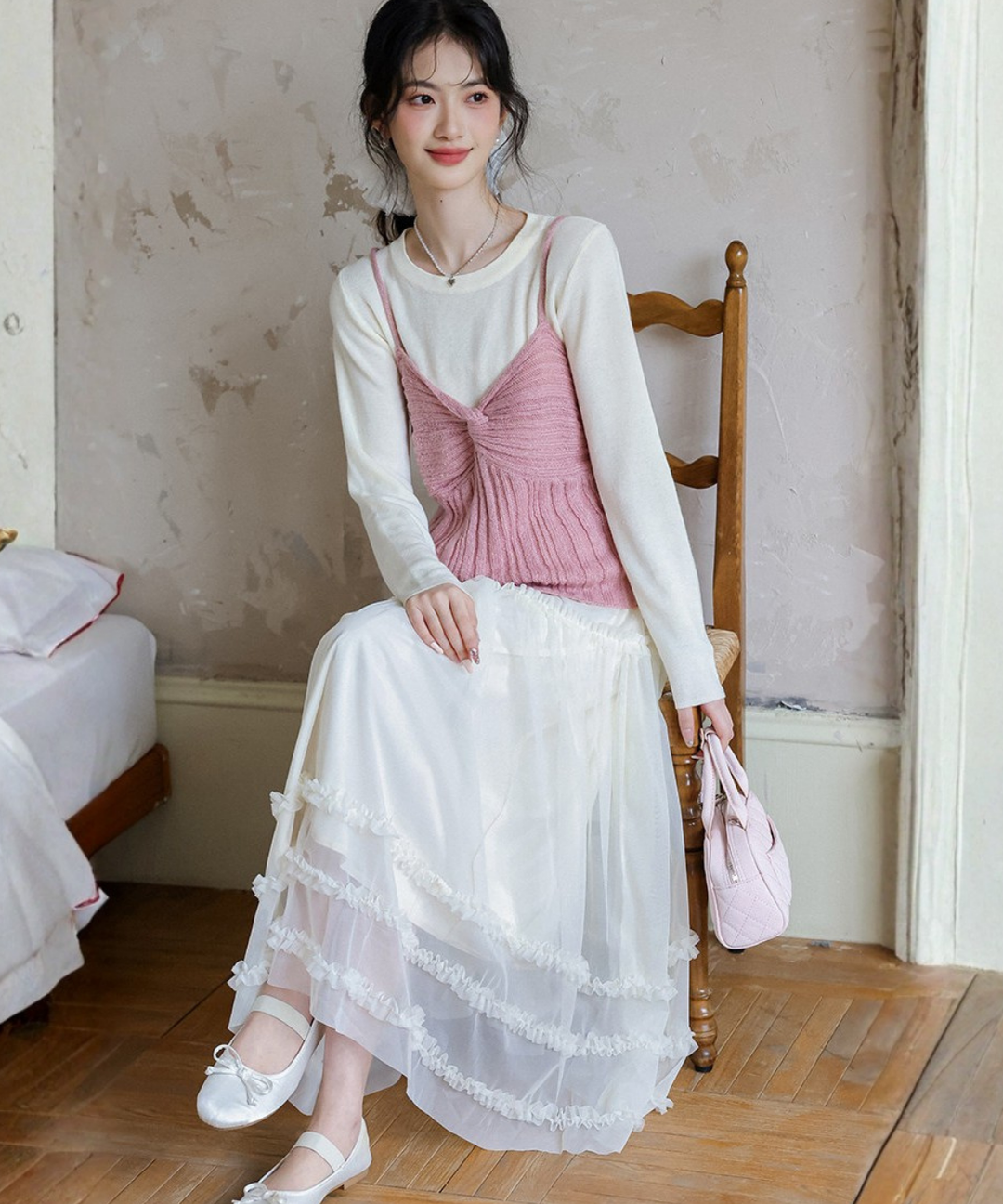 3ライン裾フリルフレアスカート – jemiremi（ジェミレミ）