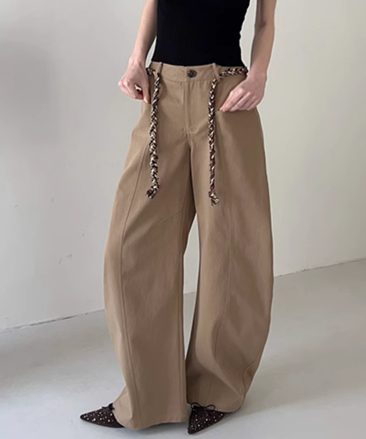 ロープベルト付きセンターシームバルーンパンツ