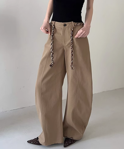 ロープベルト付きセンターシームバルーンパンツ