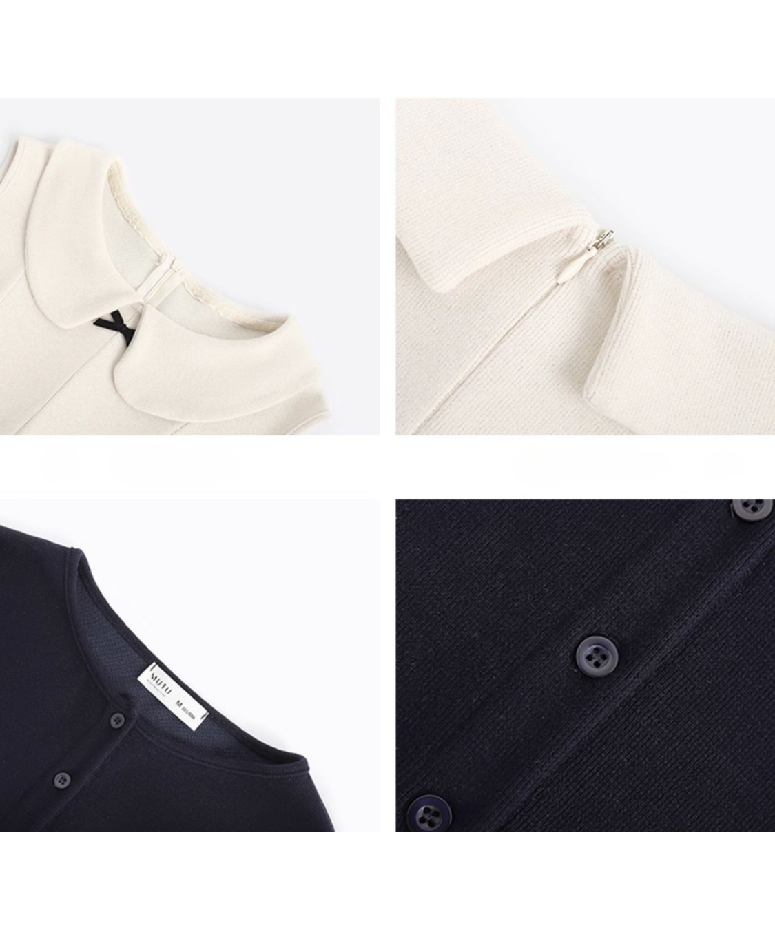 丸襟リボンノースリーブ＋カーディガン 2点セット