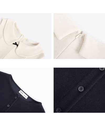 丸襟リボンノースリーブ＋カーディガン 2点セット