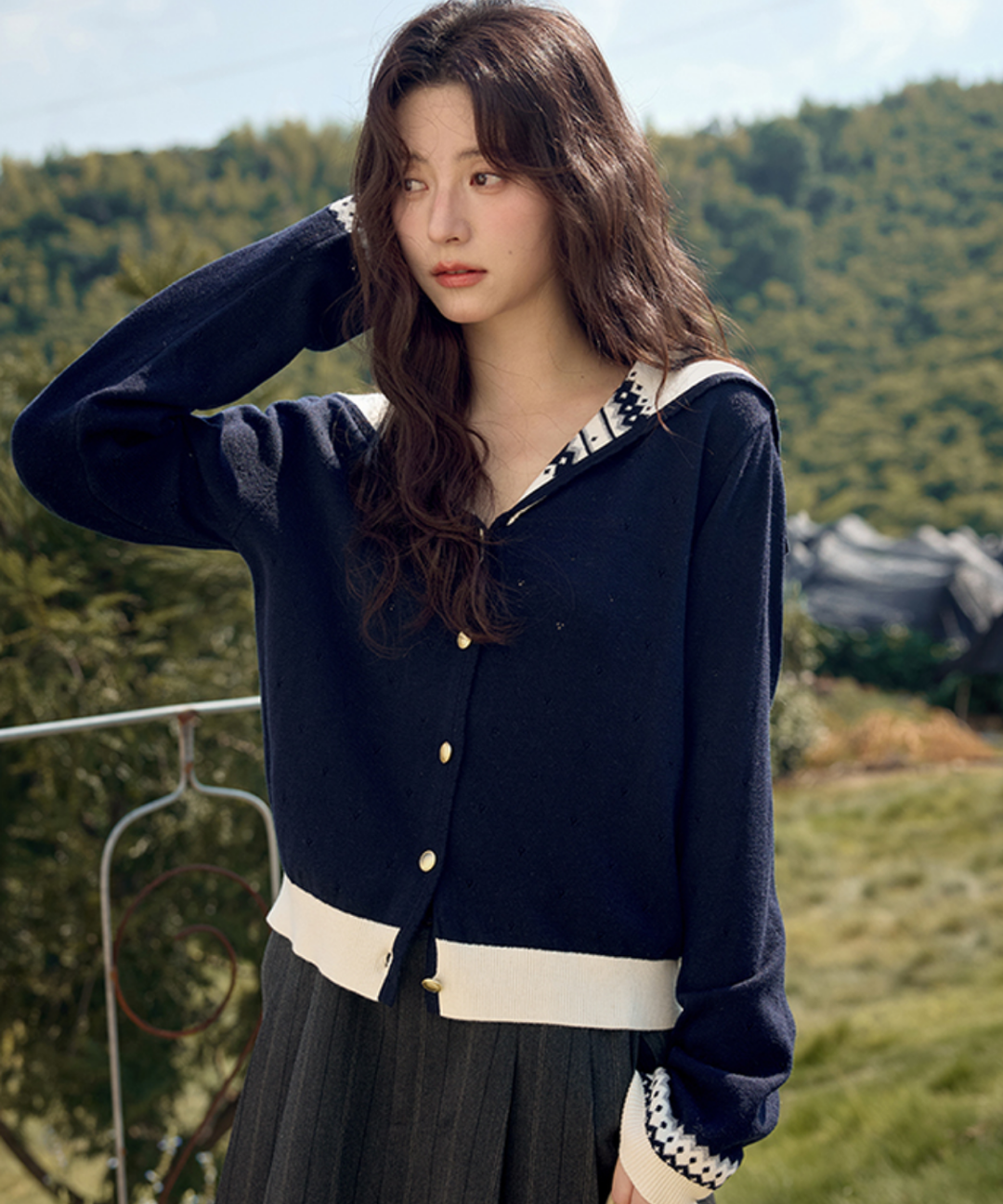 Jane Marple セーラー襟カーディガン ネイビー Jane Marple セーラー襟カーディガン ネイビー - メルカリ