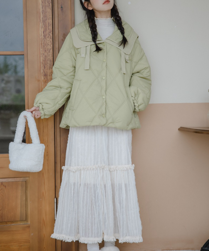 ダブルビッグセーラーカラーキルティングジャケット – jemiremi