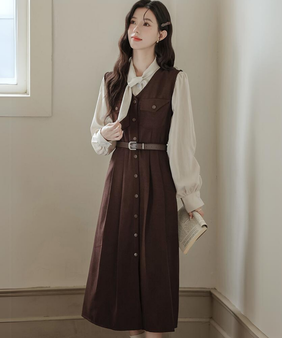 ベルト付きワンピース＋タイブラウス2点セット – jemiremi（ジェミレミ） 